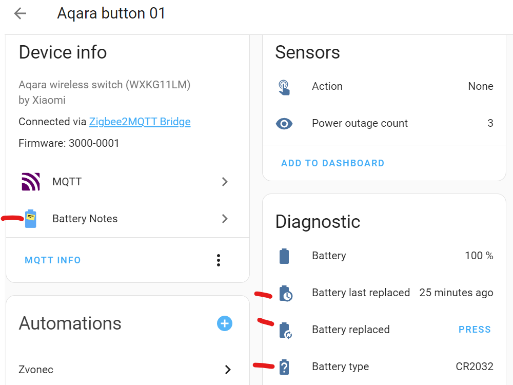 When did I change the batteries in my sensors?