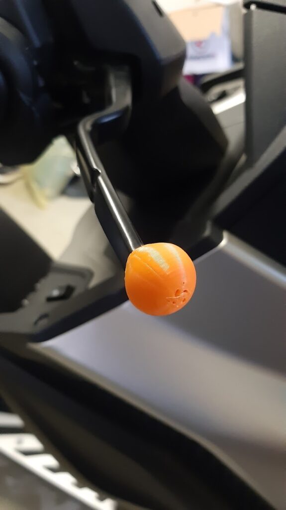brake handle bar caps printed with orange tpu, mounted