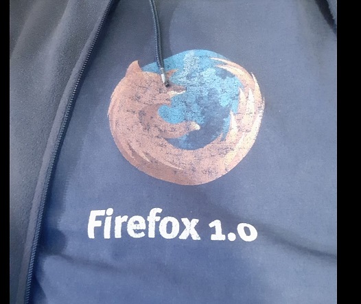 firefox 1.0 blue t-shirt